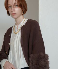 allureville / アルアバイル ニット・セーター | ラビットカフクレイジー釦2WAYプルオーバー