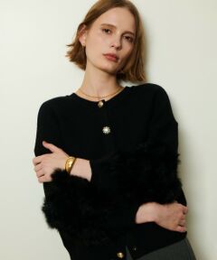 allureville / アルアバイル ニット・セーター | ラビットカフクレイジー釦2WAYプルオーバー