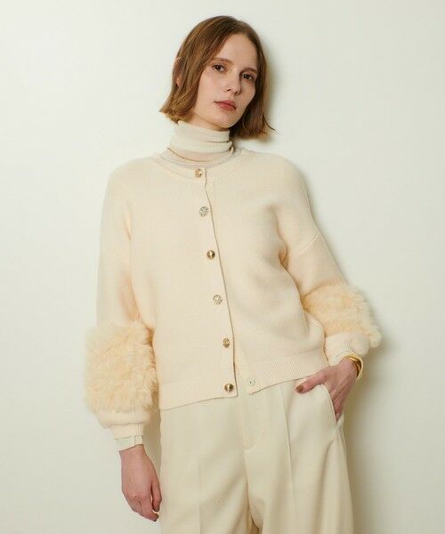allureville / アルアバイル ニット・セーター | ラビットカフクレイジー釦2WAYプルオーバー | 詳細1