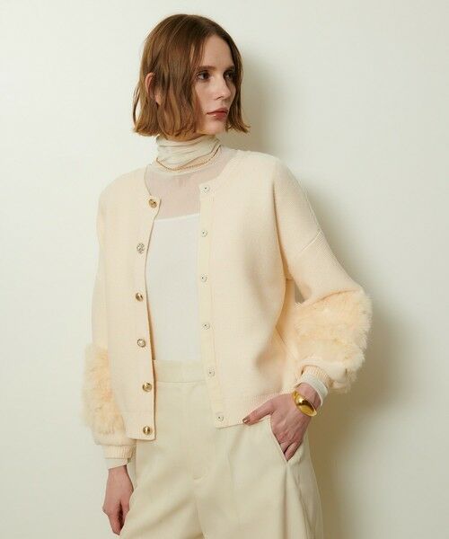 allureville / アルアバイル ニット・セーター | ラビットカフクレイジー釦2WAYプルオーバー | 詳細2