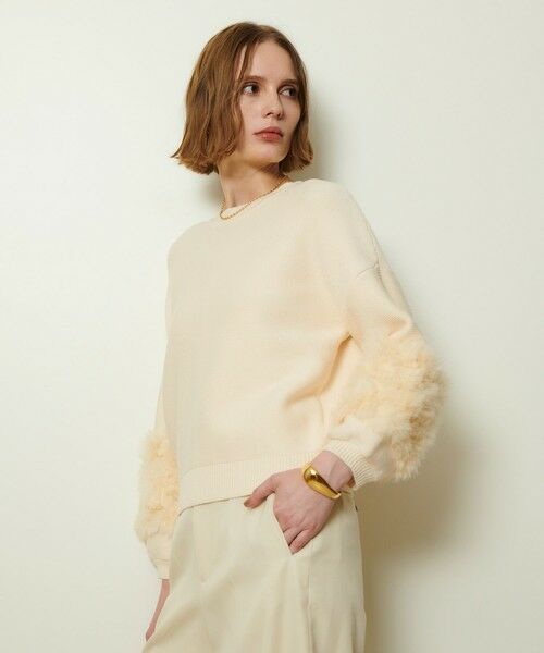 allureville / アルアバイル ニット・セーター | ラビットカフクレイジー釦2WAYプルオーバー | 詳細3