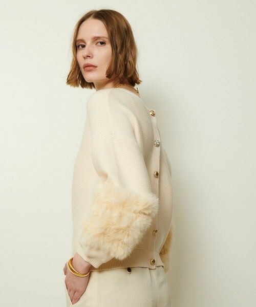 allureville / アルアバイル ニット・セーター | ラビットカフクレイジー釦2WAYプルオーバー | 詳細4