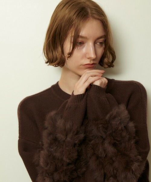 allureville / アルアバイル ニット・セーター | ラビットカフクレイジー釦2WAYプルオーバー | 詳細18
