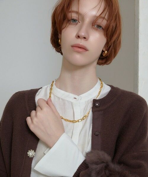 allureville / アルアバイル ニット・セーター | ラビットカフクレイジー釦2WAYプルオーバー | 詳細14