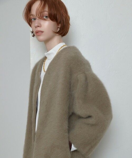 allureville / アルアバイル ダッフルコート | シアリングニットコーディガン | 詳細11