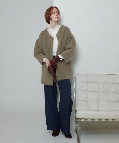 allureville / アルアバイル ダッフルコート | シアリングニットコーディガン | 詳細12