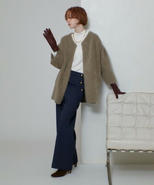 allureville / アルアバイル ダッフルコート | シアリングニットコーディガン | 詳細13