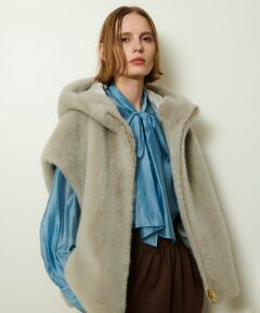 allureville / アルアバイル ブルゾン | フェイクミンクファーフーディーブルゾン