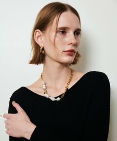 Beautywell 上品なレイヤードチョーカーネックレス レディース ロングチェーンネックレス 14Kゴールドメッキ Yペンダントネックレス マルチ