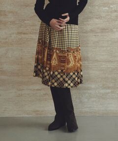 allureville / アルアバイル ミニ・ひざ丈スカート | 【LOULOU WILLOUGHBY】エンブレムチェックスカート