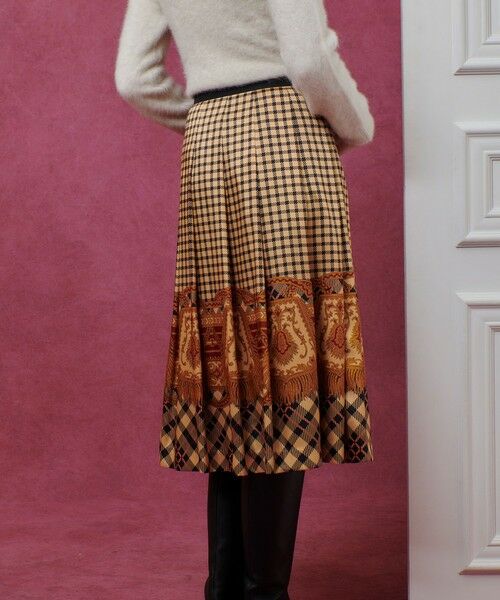 allureville / アルアバイル ミニ・ひざ丈スカート | 【LOULOU WILLOUGHBY】エンブレムチェックスカート | 詳細3