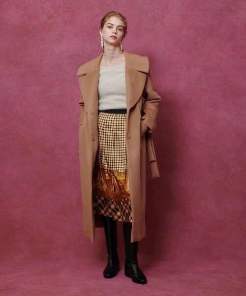 allureville / アルアバイル ミニ・ひざ丈スカート | 【LOULOU WILLOUGHBY】エンブレムチェックスカート | 詳細4