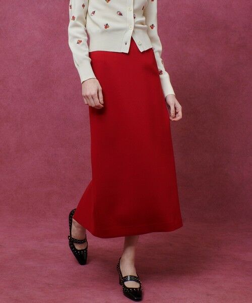 allureville / アルアバイル ミニ・ひざ丈スカート | 【LOULOU WILLOUGHBY】ウール混ダブルクロスタイトスカート | 詳細1