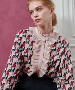 allureville / アルアバイル シャツ・ブラウス | 【LOULOU WILLOUGHBY】ホースジオメトリックプリントブラウス