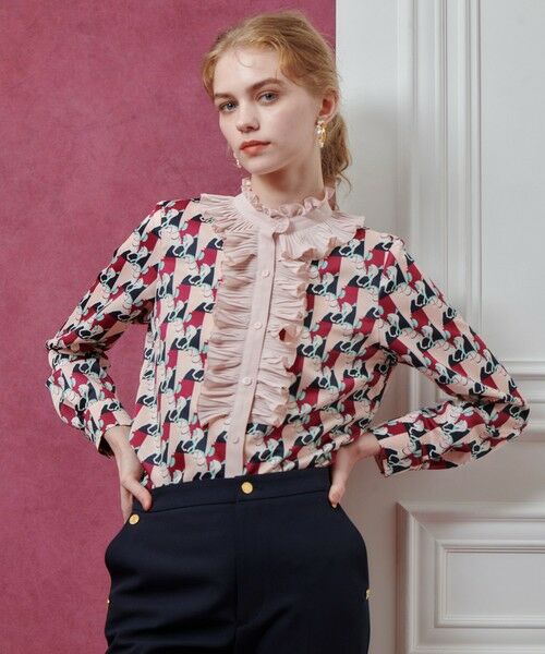 allureville / アルアバイル シャツ・ブラウス | 【LOULOU WILLOUGHBY】ホースジオメトリックプリントブラウス | 詳細1