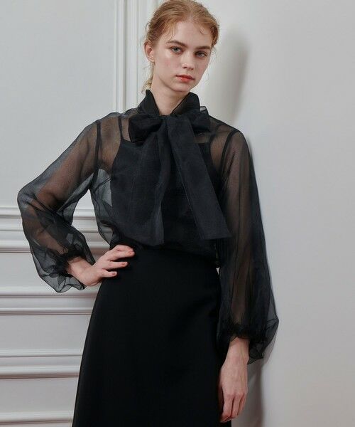 allureville / アルアバイル シャツ・ブラウス | 【LOULOU WILLOUGHBY】オーガンリボンブラウス | 詳細4