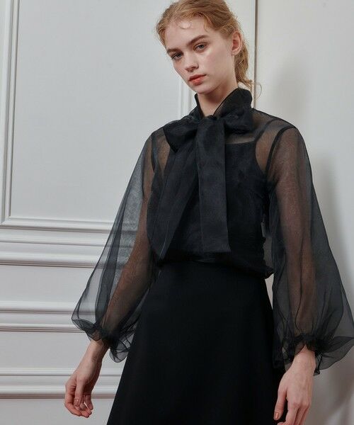 allureville / アルアバイル シャツ・ブラウス | 【LOULOU WILLOUGHBY】オーガンリボンブラウス | 詳細5