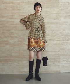 allureville / アルアバイル ロング・マキシ丈ワンピース | 【LOULOU WILLOUGHBY】エンブレムチェックワンピース