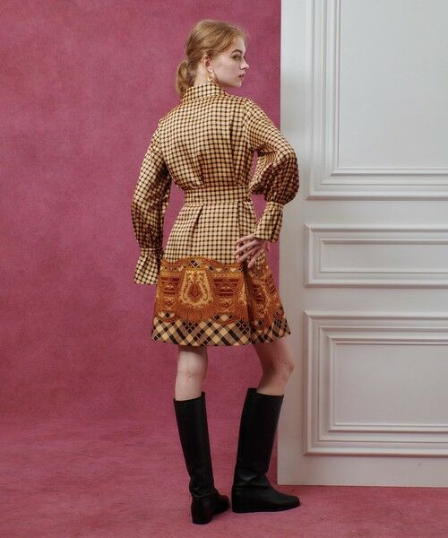 allureville / アルアバイル ロング・マキシ丈ワンピース | 【LOULOU WILLOUGHBY】エンブレムチェックワンピース | 詳細6