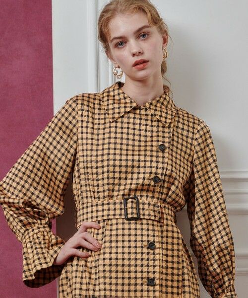 allureville / アルアバイル ロング・マキシ丈ワンピース | 【LOULOU WILLOUGHBY】エンブレムチェックワンピース | 詳細7