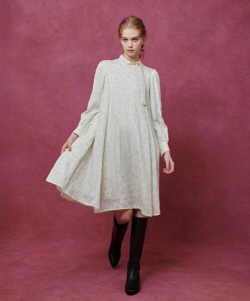 allureville / アルアバイル ロング・マキシ丈ワンピース | 【LOULOU WILLOUGHBY】KEYジャガードフレアワンピース | 詳細1