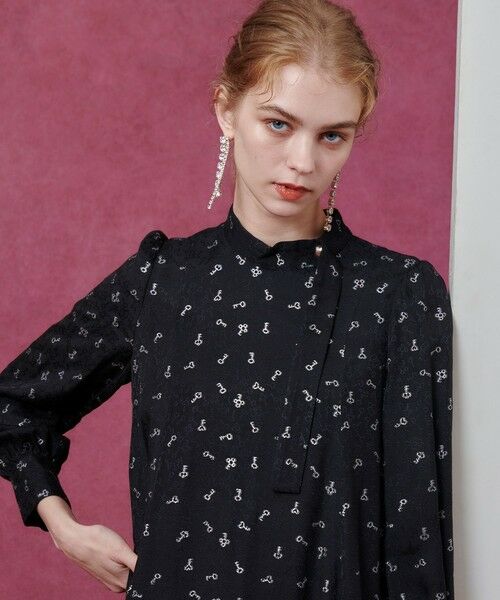 allureville / アルアバイル ロング・マキシ丈ワンピース | 【LOULOU WILLOUGHBY】KEYジャガードフレアワンピース | 詳細12