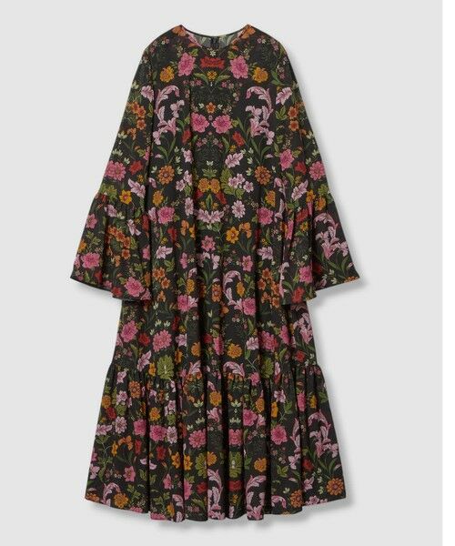 allureville / アルアバイル ロング・マキシ丈ワンピース | 【LOULOU WILLOUGHBY】シンメトリーフラワープリントワンピース | 詳細10