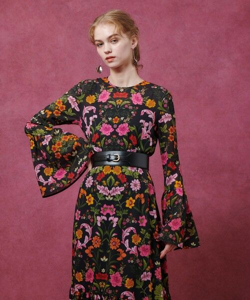 allureville / アルアバイル ロング・マキシ丈ワンピース | 【LOULOU WILLOUGHBY】シンメトリーフラワープリントワンピース | 詳細3