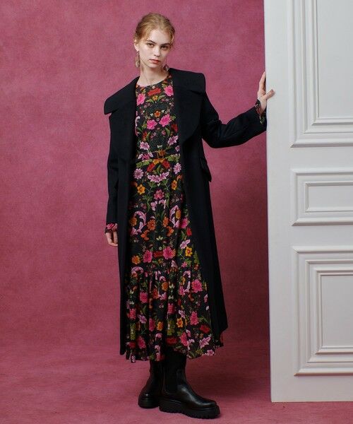 allureville / アルアバイル ロング・マキシ丈ワンピース | 【LOULOU WILLOUGHBY】シンメトリーフラワープリントワンピース | 詳細7