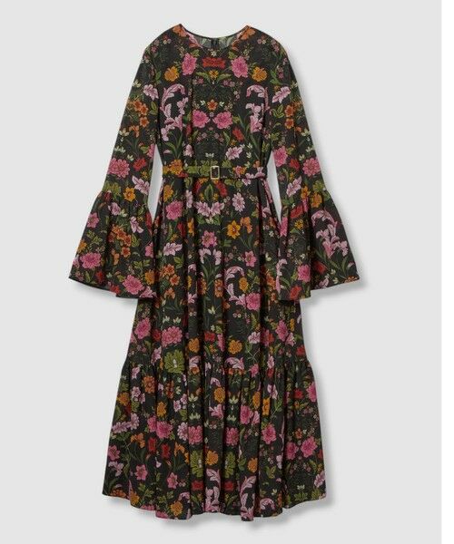 allureville / アルアバイル ロング・マキシ丈ワンピース | 【LOULOU WILLOUGHBY】シンメトリーフラワープリントワンピース | 詳細8