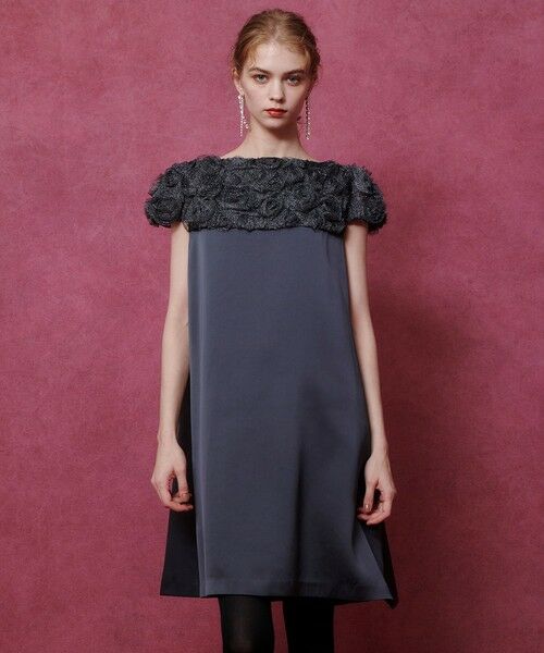 allureville / アルアバイル ロング・マキシ丈ワンピース | 【LOULOU WILLOUGHBY】チュールローズワンピース | 詳細10