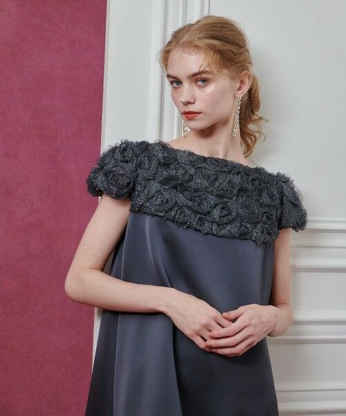 allureville / アルアバイル ロング・マキシ丈ワンピース | 【LOULOU WILLOUGHBY】チュールローズワンピース | 詳細9