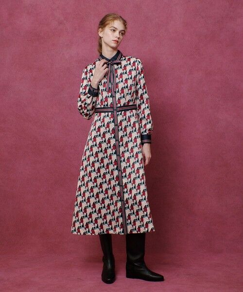 allureville / アルアバイル ロング・マキシ丈ワンピース | 【LOULOU WILLOUGHBY】ホースジオメトリックプリントシャツワンピース | 詳細1