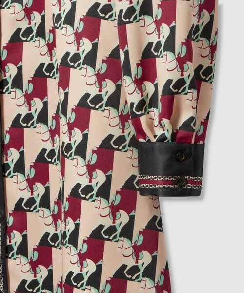 allureville / アルアバイル ロング・マキシ丈ワンピース | 【LOULOU WILLOUGHBY】ホースジオメトリックプリントシャツワンピース | 詳細12