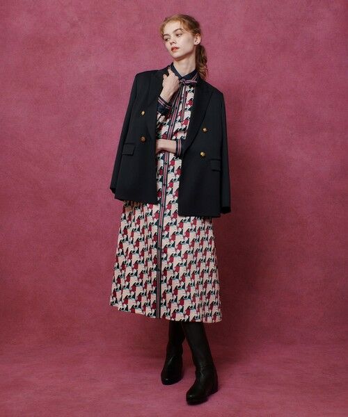 allureville / アルアバイル ロング・マキシ丈ワンピース | 【LOULOU WILLOUGHBY】ホースジオメトリックプリントシャツワンピース | 詳細3