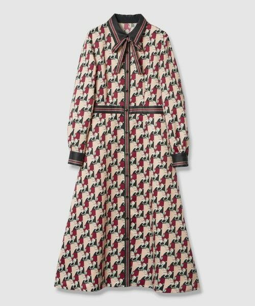 allureville / アルアバイル ロング・マキシ丈ワンピース | 【LOULOU WILLOUGHBY】ホースジオメトリックプリントシャツワンピース | 詳細5