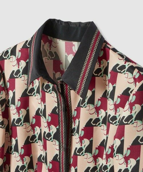 allureville / アルアバイル ロング・マキシ丈ワンピース | 【LOULOU WILLOUGHBY】ホースジオメトリックプリントシャツワンピース | 詳細9