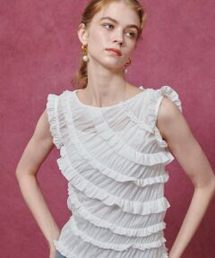 allureville / アルアバイル カットソー | 【LOULOU WILLOUGHBY】オーガンジートリコットギャザープルオーバー