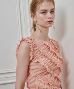 allureville / アルアバイル カットソー | 【LOULOU WILLOUGHBY】オーガンジートリコットギャザープルオーバー