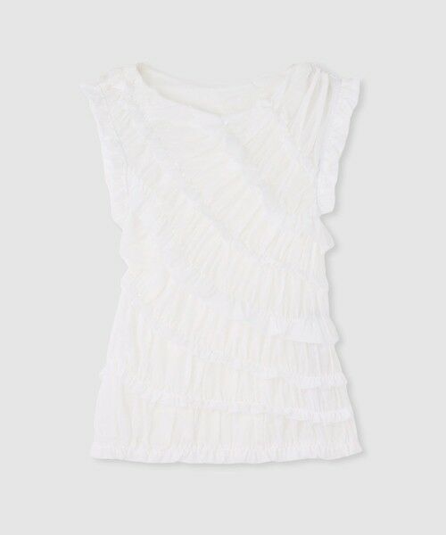 allureville / アルアバイル カットソー | 【LOULOU WILLOUGHBY】オーガンジートリコットギャザープルオーバー | 詳細5