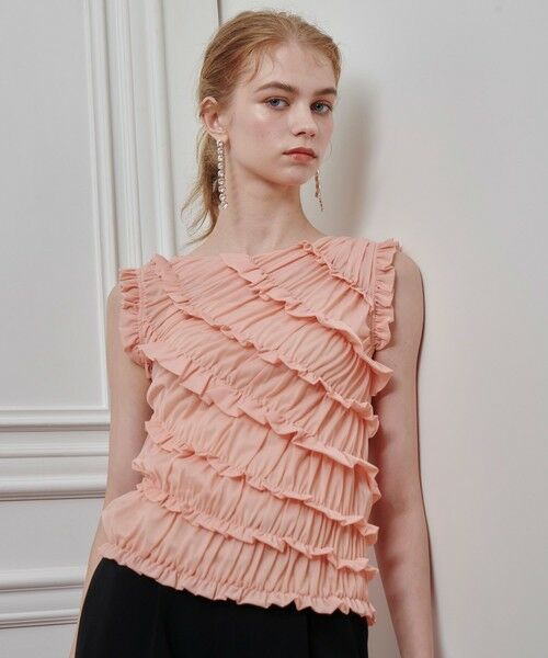 allureville / アルアバイル カットソー | 【LOULOU WILLOUGHBY】オーガンジートリコットギャザープルオーバー | 詳細10