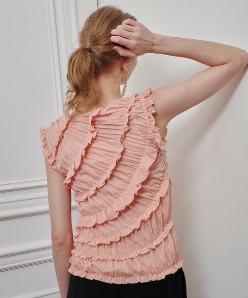 allureville / アルアバイル カットソー | 【LOULOU WILLOUGHBY】オーガンジートリコットギャザープルオーバー | 詳細11