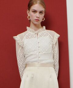 allureville / アルアバイル カットソー | 【LOULOU WILLOUGHBY】レースコンビプルオーバー