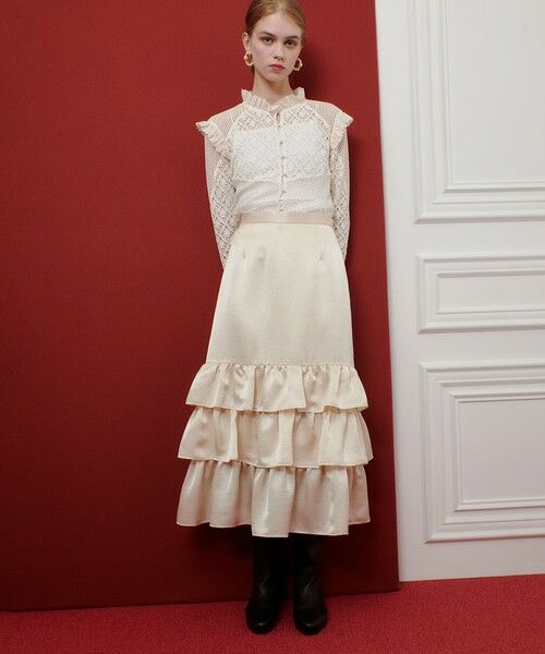 allureville / アルアバイル カットソー | 【LOULOU WILLOUGHBY】レースコンビプルオーバー | 詳細1