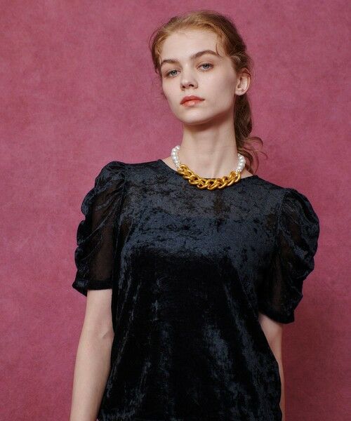 allureville / アルアバイル カットソー | 【LOULOU WILLOUGHBY】ベロア半袖プルオーバー | 詳細20