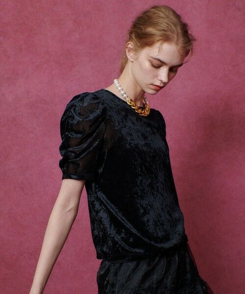 allureville / アルアバイル カットソー | 【LOULOU WILLOUGHBY】ベロア半袖プルオーバー | 詳細21