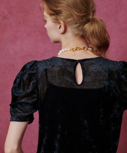 allureville / アルアバイル カットソー | 【LOULOU WILLOUGHBY】ベロア半袖プルオーバー | 詳細23