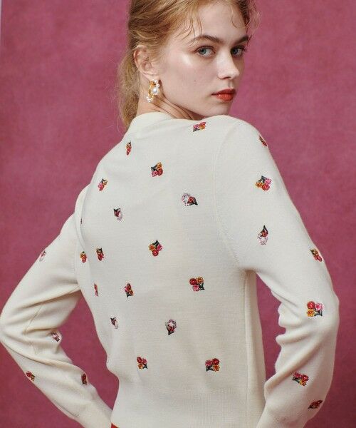 allureville / アルアバイル カーディガン・ボレロ | 【LOULOU WILLOUGHBY】フラワーシシュウカーディガン | 詳細1