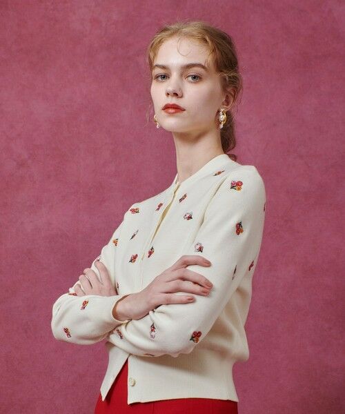 allureville / アルアバイル カーディガン・ボレロ | 【LOULOU WILLOUGHBY】フラワーシシュウカーディガン | 詳細2