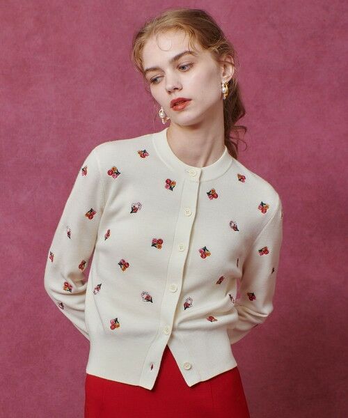 allureville / アルアバイル カーディガン・ボレロ | 【LOULOU WILLOUGHBY】フラワーシシュウカーディガン | 詳細4